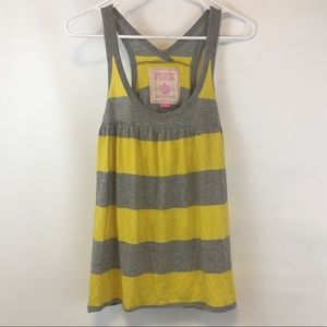 PINK by Victoria’s Secret Yellow / Gray Tank Small